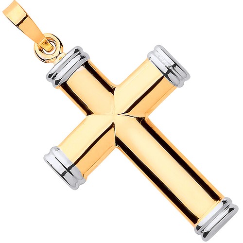 9ct jaune blanc - 9ct, creux