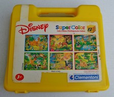 Ancienne Boite de 12 Cubes  → WALT DISNEY / Boîtier plastique / CLEMENTONI