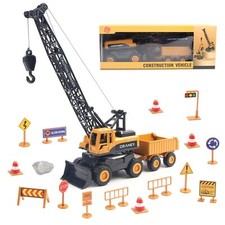 Camion Grue Enfant Jouet Enfant 4 Ans Garçon Chantier Jouet Grue avec Panneau...