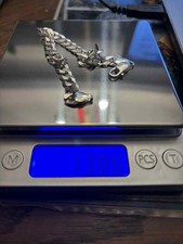 Bracelet en argent très belle grande maille plate