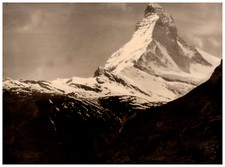 Schweiz, Matterhorn Vintage print,  Tirage albuminé  20x27  Circa 1875  <d