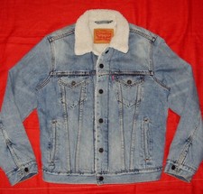 Veste Jean Levi's Fourrée Coupe Slim Bleu Used Taille S