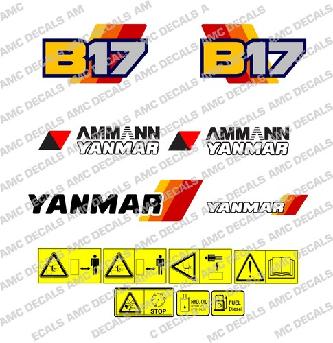 Yanmar b17 digger - b17, décalque
