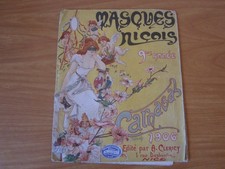 1906 - MASQUES NIÇOIS CARNAVAL DE NICE - DÉPLIANT ANCIEN