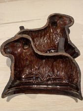 Ancien Moule Terre Cuite AGNEAU Pascal Alsace C.1920 Lammele Alsacien(1)