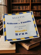 Brochure publicitaire vintage Biscuits Brun ancienne, collection rétro papier pu