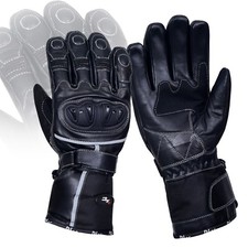 Hommes Moto Cuir Imperméable Gants Protection Thermique Hiver