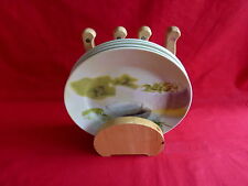 service à fromages pour quatre personnes,assiettes,couteaux