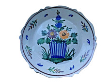 assiette faïence  bouquet de