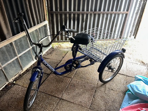 Tricycle gomier adulte bleu - tricycle,