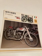 Moto Morini 125 competizione 1948 carte moto de collection Atlas Italie