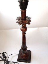 Pied De Lampe Palmier Metal Style Art Deco Colonial Hollywood Regency 47 cm