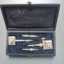 Ancien compas à verge, en boîte, complet début XXe siècle dessin indutriel école