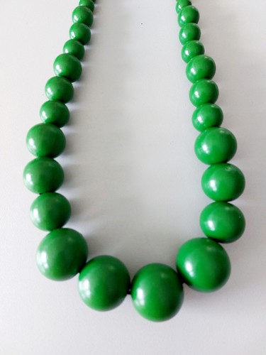 Collier bois grosse perle - collier,