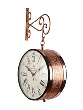 Ancienne horloge murale double face gare Victoria décoration maison