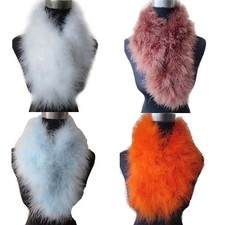 écharpe en vraie fourrure de plume d'autruche femme hiver chaud châle 18 couleur