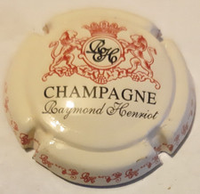 Capsule de champagne Henriot Raymond crème pale, rouge et noir