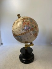 ANCIEN GLOBE TERRESTRE EN CARTON ET BRONZE
