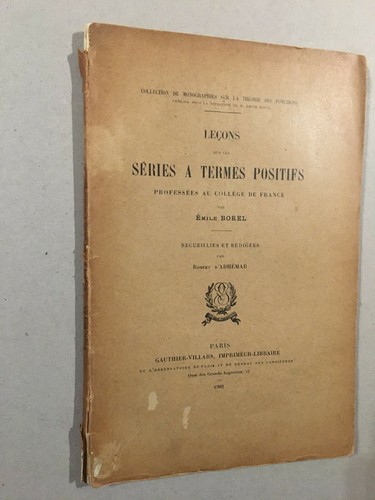 Leçons sur les - séries, à