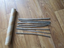 9 BARRES D'ETAIN OU PLOMB, ANNEE 50/60) pour souder - taille de 43 à 40 cm - BE