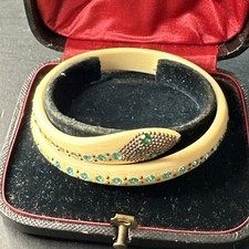 Ancien bracelet jonc serpent