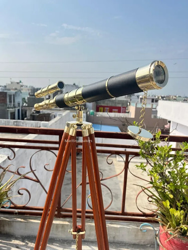 Télescope ancien laiton - ancien,