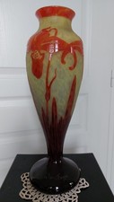 Magnifique grand vase Le Verre Français/C.Schneider Art Déco, décor Orchidées ?
