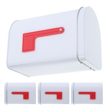  Lot de 4 petites boîtes aux lettres en fer blanc : boîte de rangement en forme