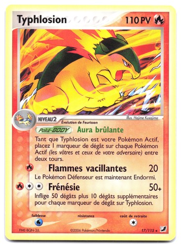 Carte pokémon typhlosion - carte,