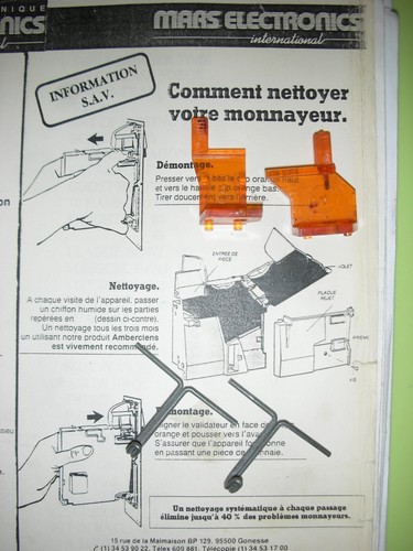 Flipper fixation monnayeur - flipper,,