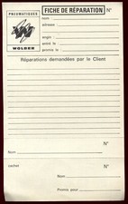 pneu WOLBER .Fiche de réparation. Vélo .Bicyclette.moto .Cyclomoteur .deux roues