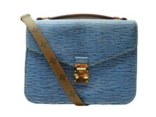 SAC A MAIN LOUIS VUITTON METIS CUIR EPI BLEU TOILE MONOGRAM REVERSE BAG 2250€
