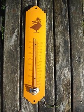 THERMOMETRE EMAILLE ORANGE