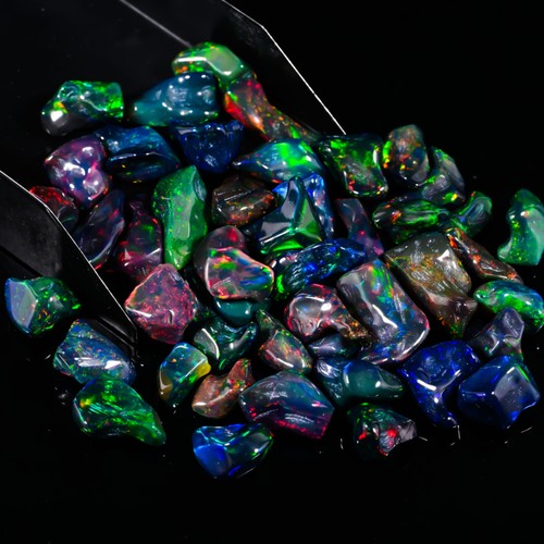 Opale noire naturelle - opale,