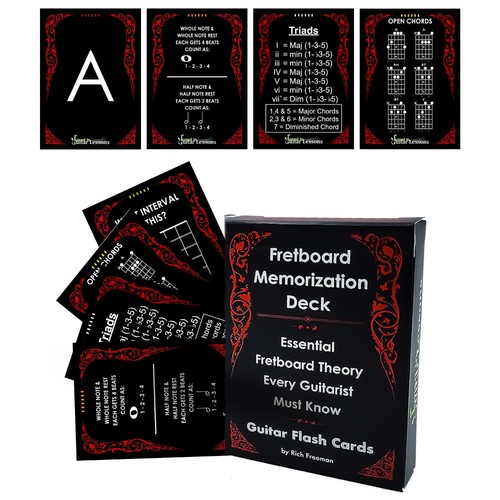 Fretboard memorization deck - fretboard, |