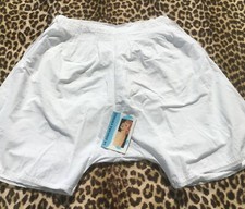 FRENCH 1920s WOMEN EMBROIDERED WHITE COTTON CULOTTE PANTY~A & M MONOGRAM~NEW~S/M