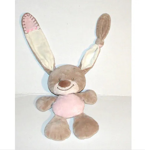 Doudou semi plat lapin - , beige