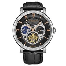 Montre Pour Homme Stuhrling 1015 03 Automatique En Cuir Noir