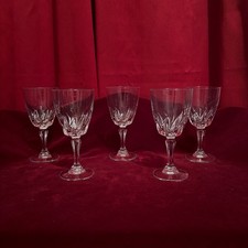 5 verres à vin rouge cristal