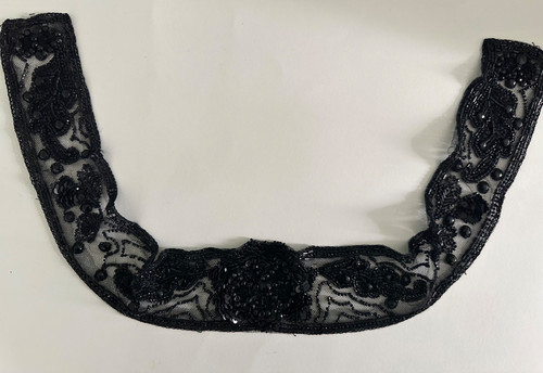 Ancien plastron tulle - plastron, noir