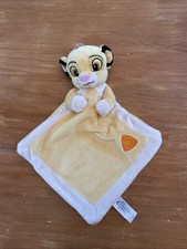 Doudou plat Simba Le roi lion DISNEY BABY jaune blanc mouchoir Nicotoy Orange