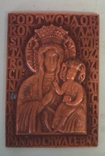 Plaque de bronze représentant