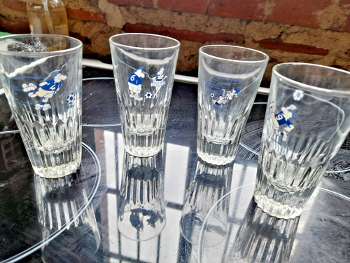 Verres foot signé - 4,