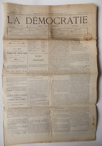 Journal démocratie - journal,