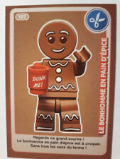 Carte Lego CRÉE TON MONDE Auchan n° 107 : le bonhomme en pain d'épice