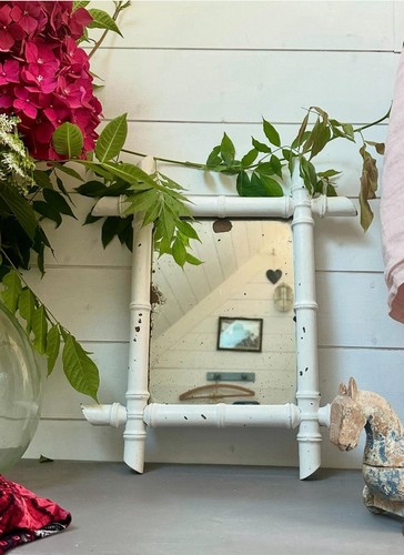 Miroir bois forme - bambou,