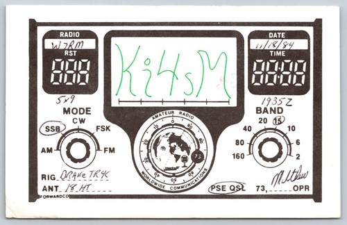 Vintage 1984 ham - vintage, qsl