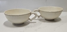 2 tasses Creil & Montereau  perles Ivoire. 19 ème 