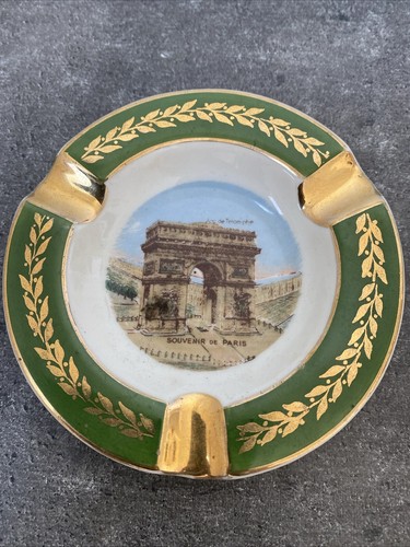 Ancien cendrier porcelaine - ancien,