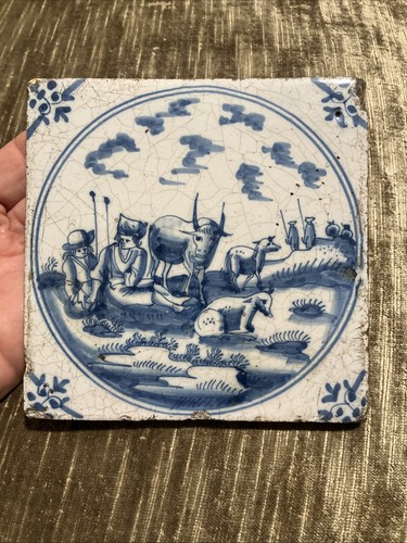 Antique early delft pottery - delft,